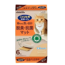 NyanTomo Clean Toilet Deodorizing Antibacterial Mat 6pcs, 4901070575022, cat Scoops / Toilet Accessories, NyanTomo, cat Housing Needs, catsmart, Housing Needs, Scoops / Toilet Accessories